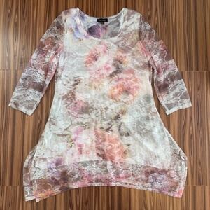 Lace Tunic Top Fairycore Ethereal Whimsigoth Romantic Bohemian Art-to-Wear Sz M